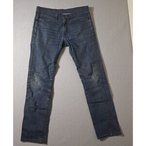 Levis 510 Jeans Mens 32x32 Blue Slim Straight Mid Rise Dark Wash Stretch Denim